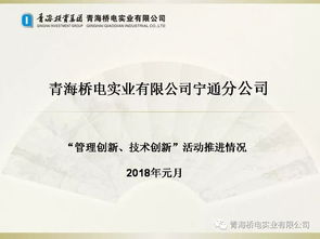 青海投資集團橋電實業公司 以技術創新為引擎，以管理提升為抓手，全面推動實業投資管理提質增效